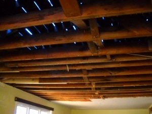 bare ceiling joists