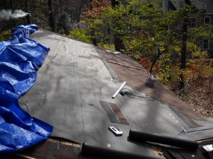 roof, starting to shingle
