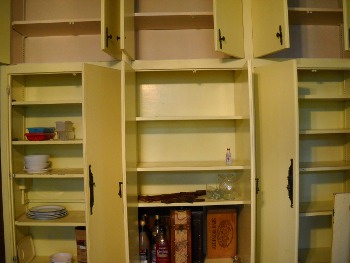 cleared out cabinets