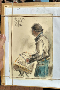 sketch of me playing by Gregory Robison